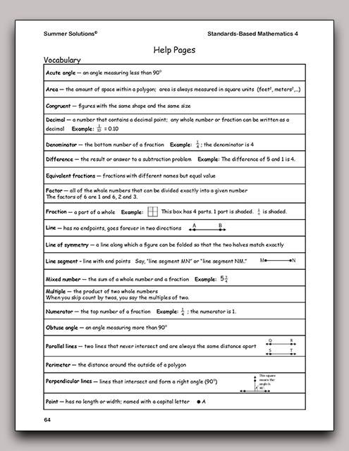 Simplesolutions Standard Based Math Standards-Based Mathematics 4